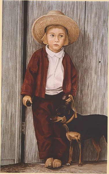 Amish Boy and Dog
